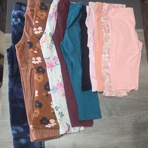 The Children's Place Kids Leggings - Floral, Pink, Blue, and Brown